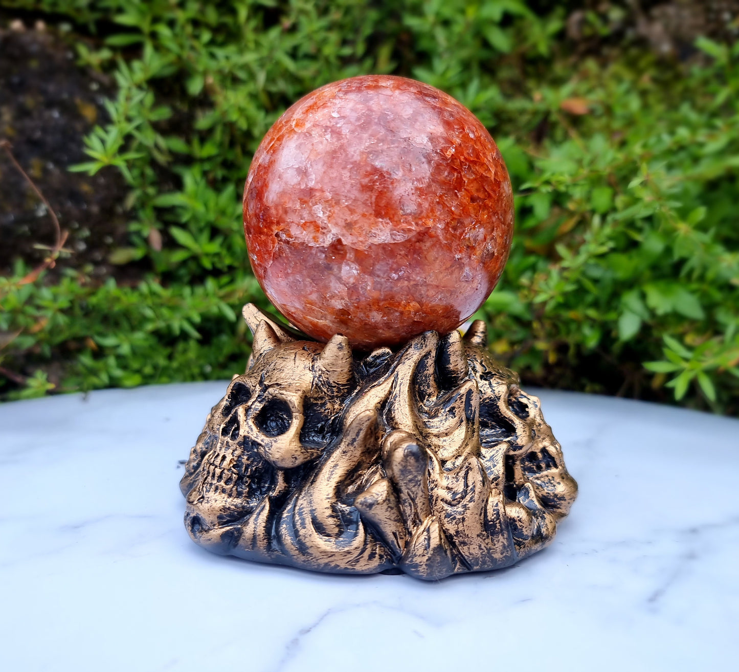 Skull Flame Sphere Stand