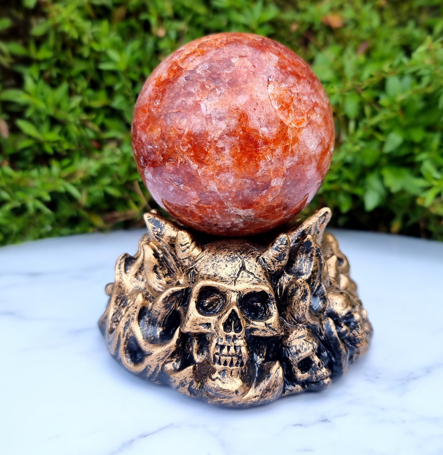 Skull Flame Sphere Stand