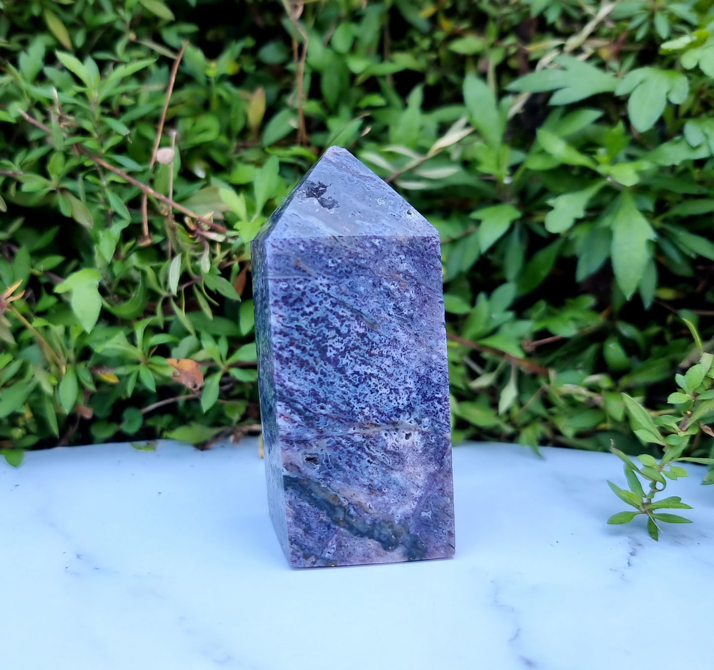 Brecciated Fluorite obelisk Point