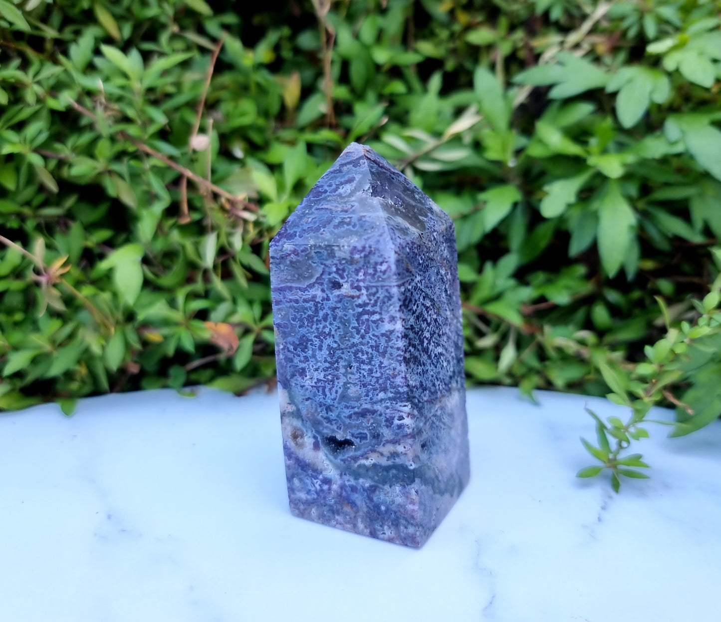 Brecciated Fluorite obelisk Point