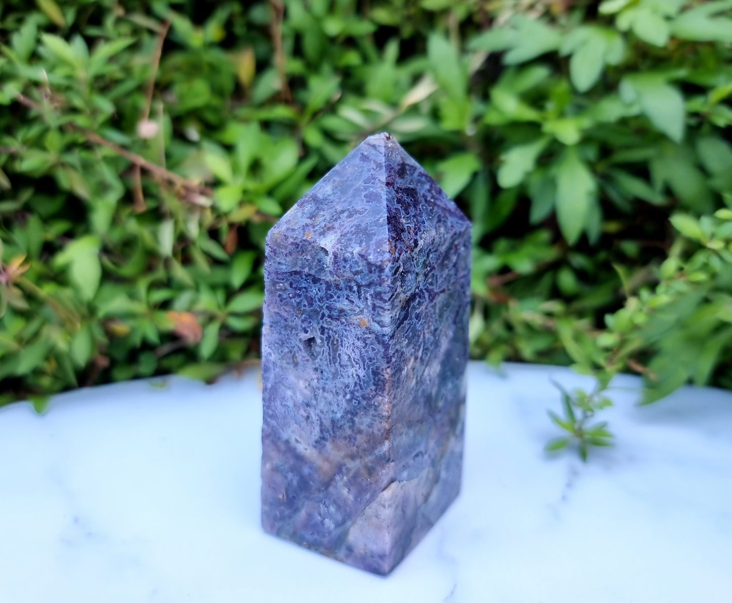 Brecciated Fluorite obelisk Point