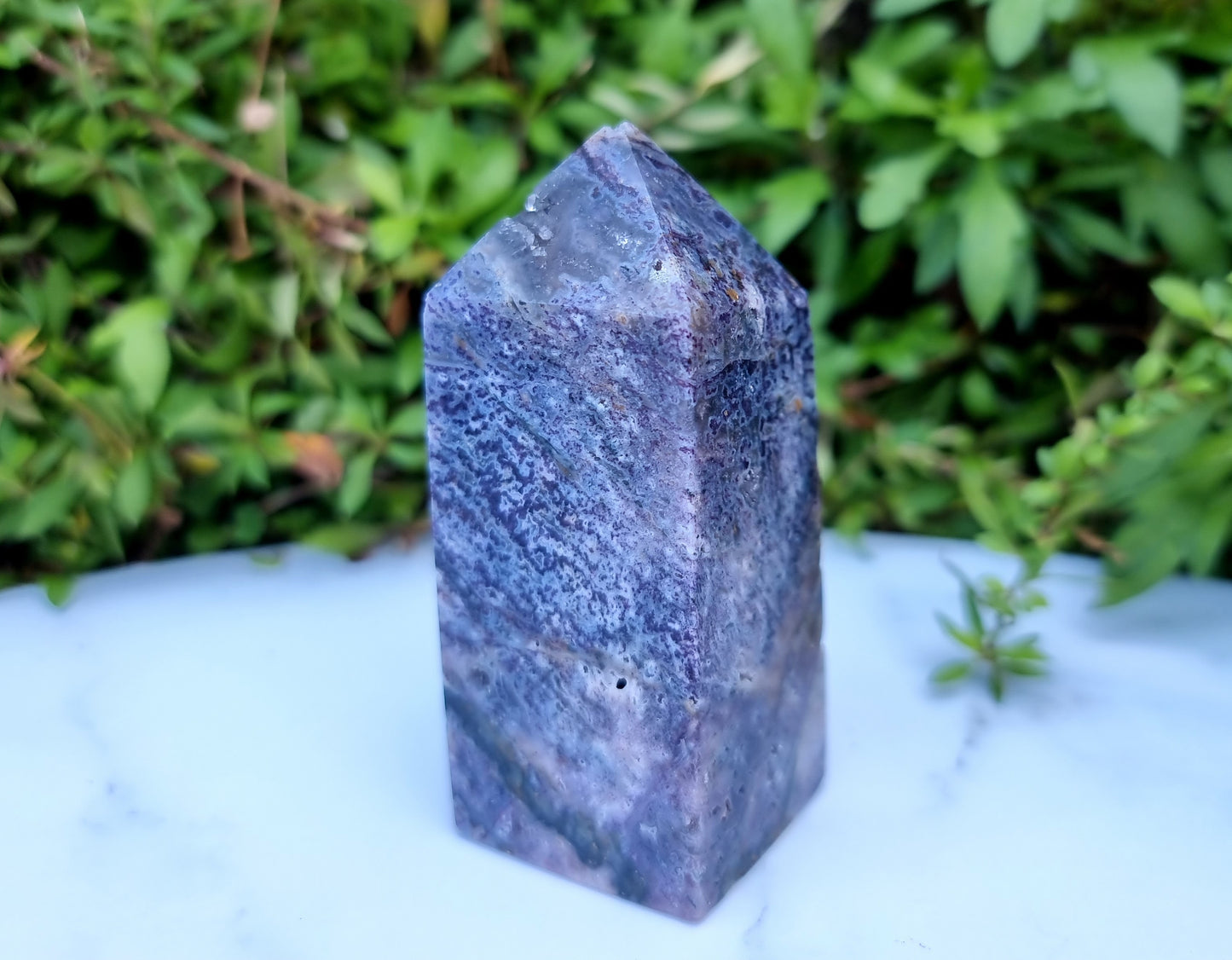 Brecciated Fluorite obelisk Point