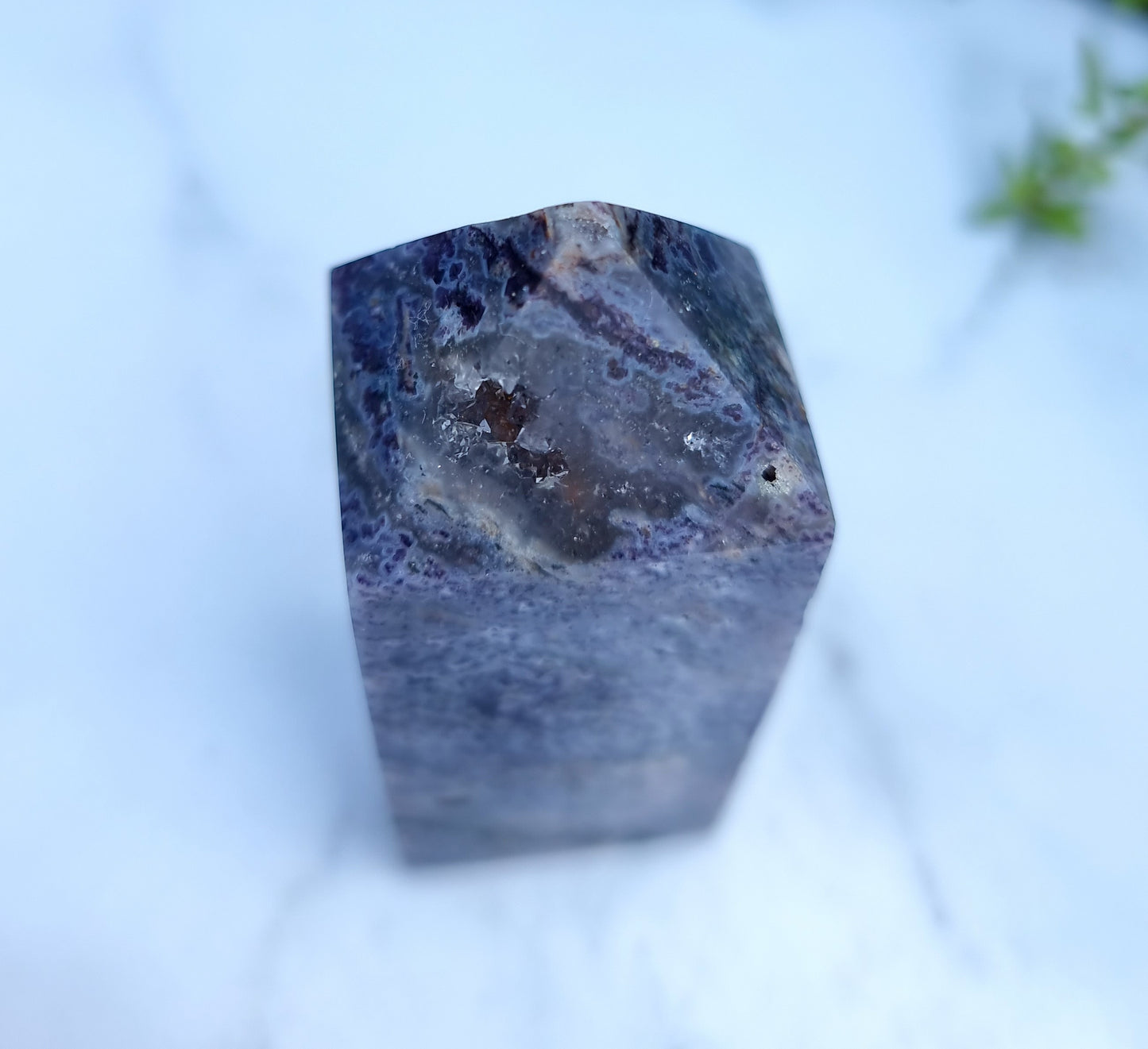 Brecciated Fluorite obelisk Point