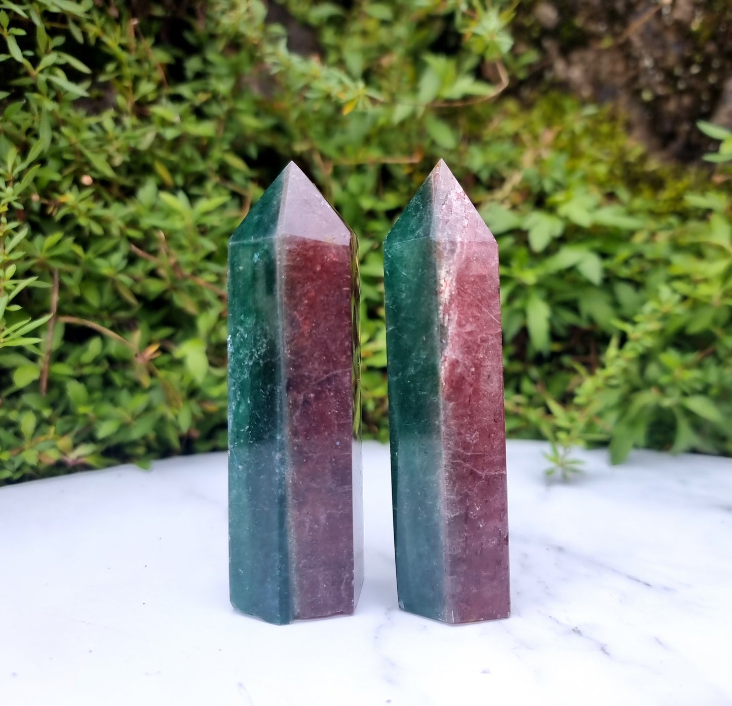 Double Strawberry Quartz Point