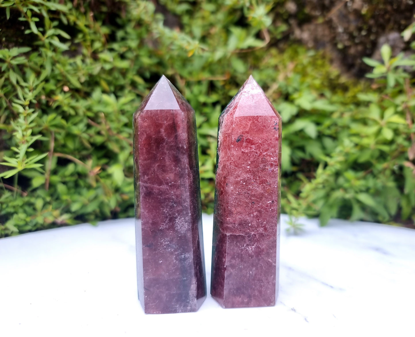 Double Strawberry Quartz Point