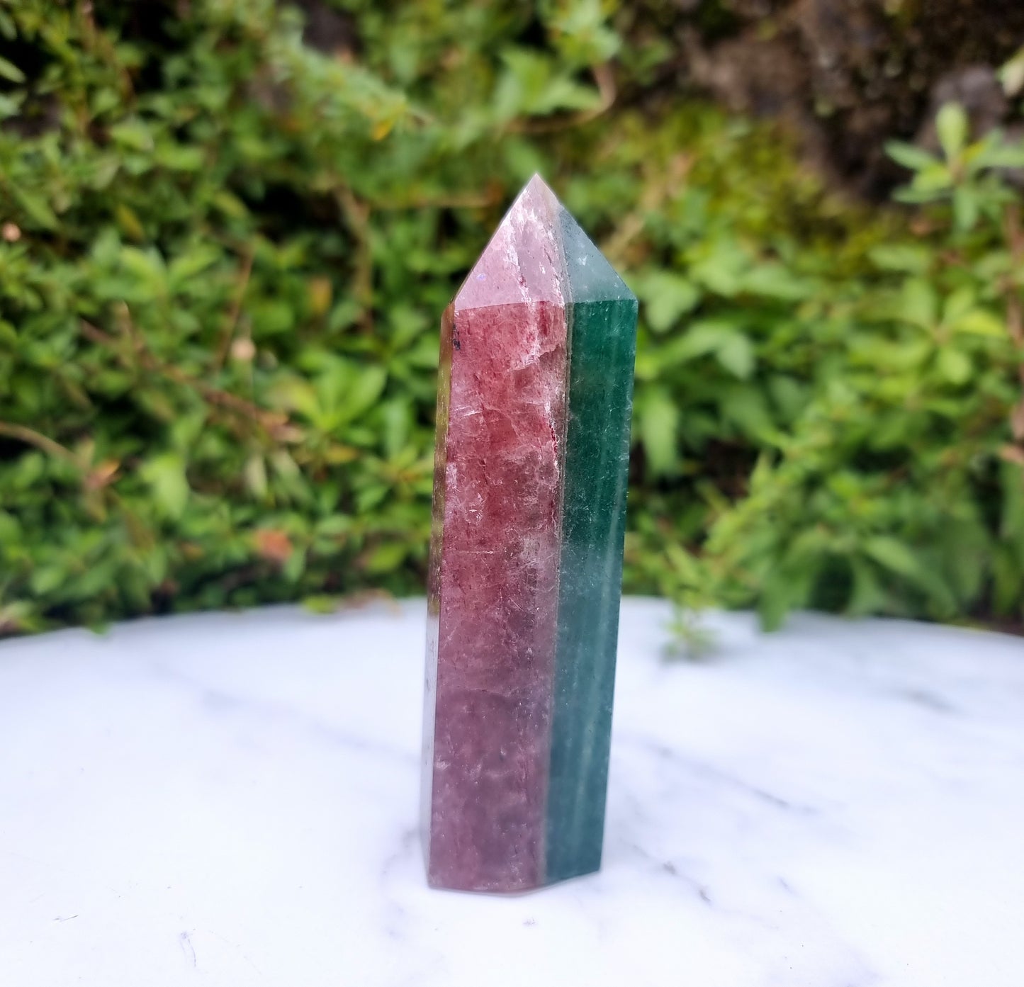 Double Strawberry Quartz Point