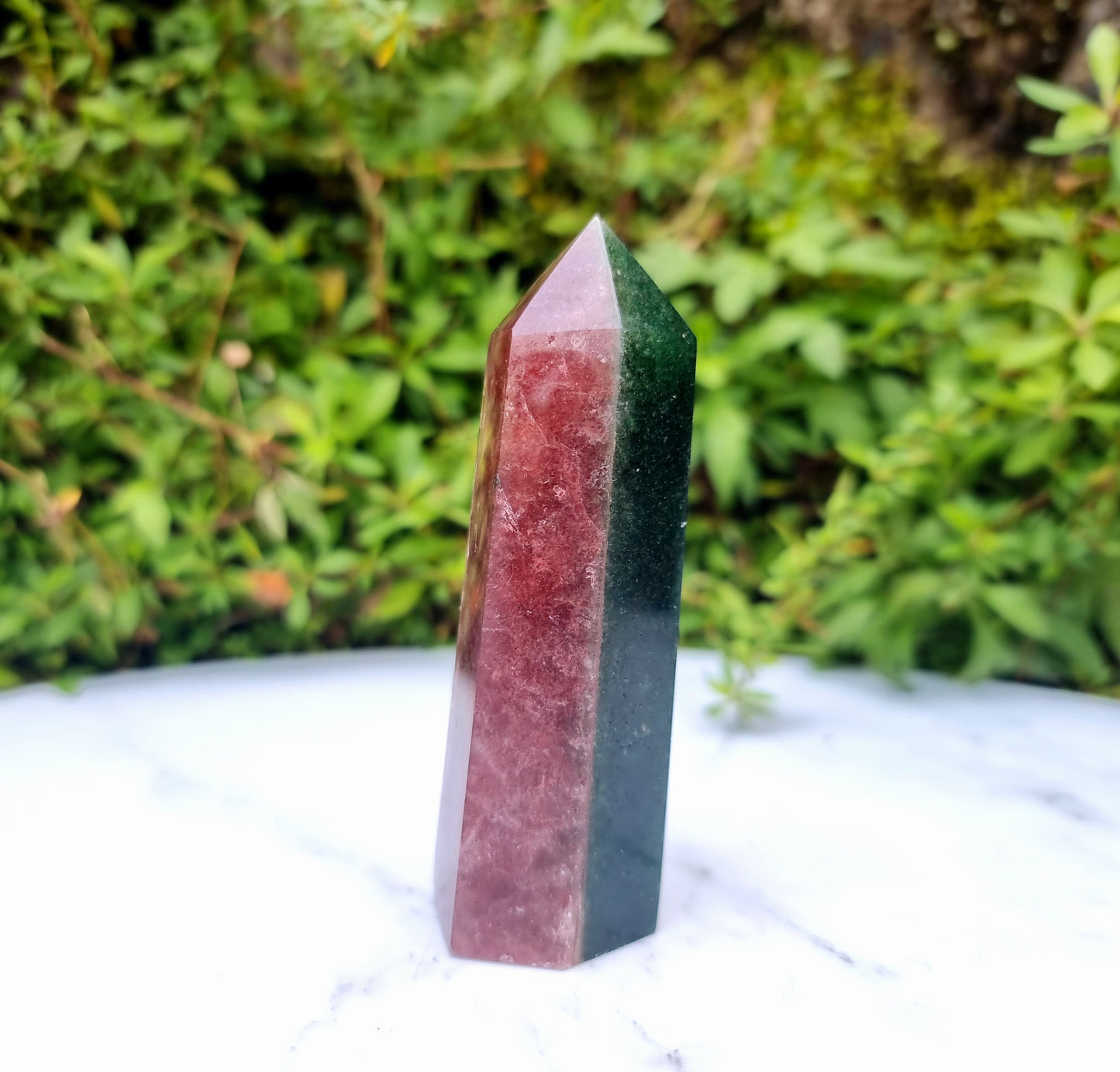 Double Strawberry Quartz Point