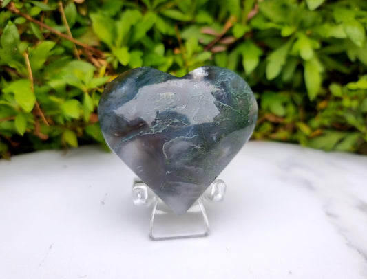 Moss Agate Heart