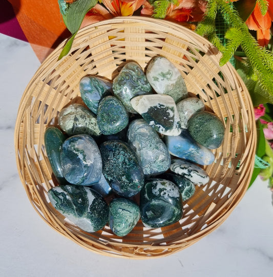 Moss Agate Tumble