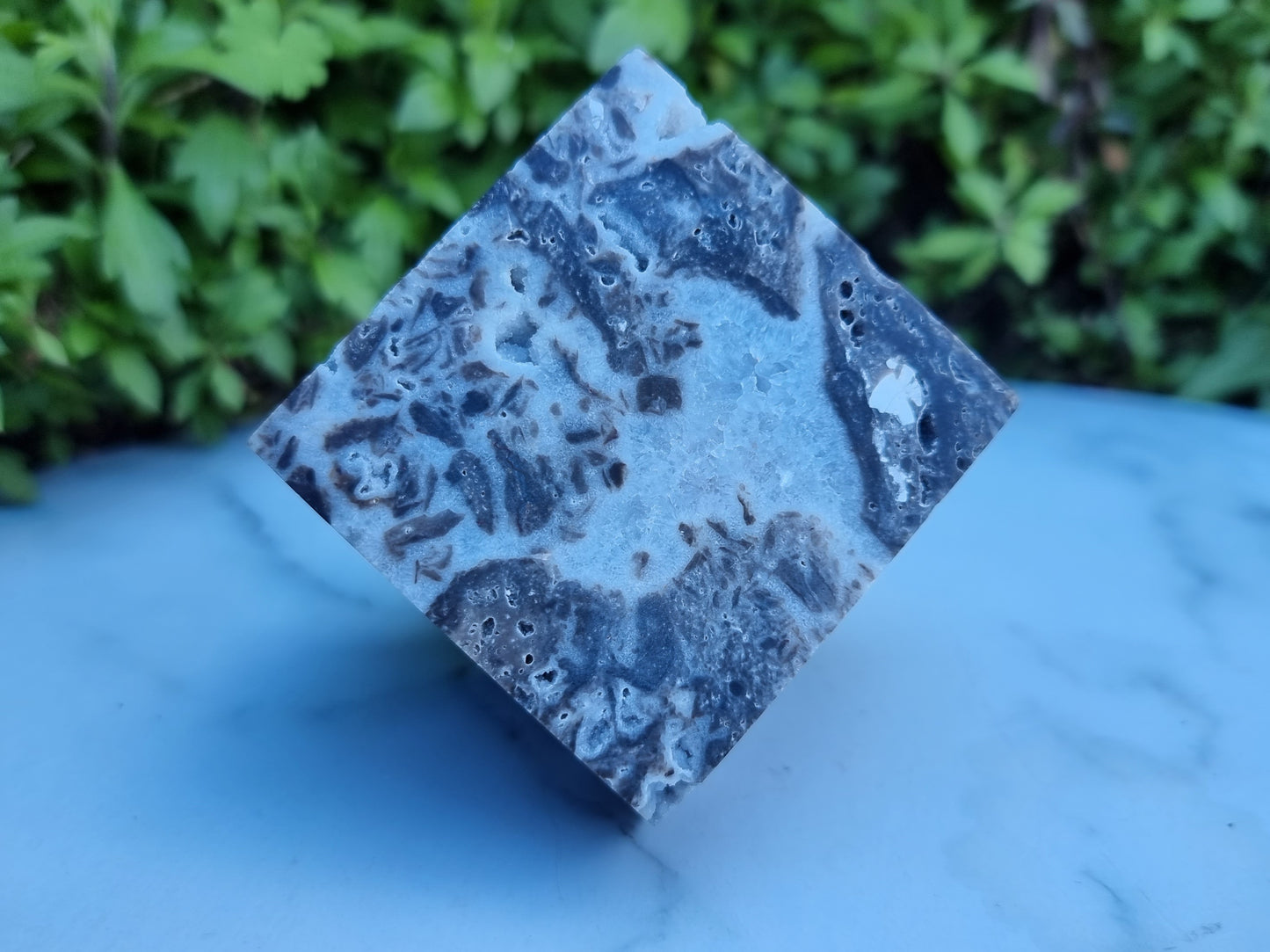 Druzy Quartz on matrix Cube