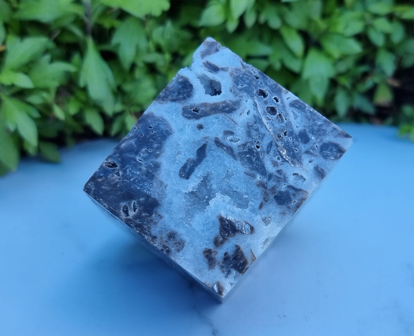 Druzy Quartz on matrix Cube