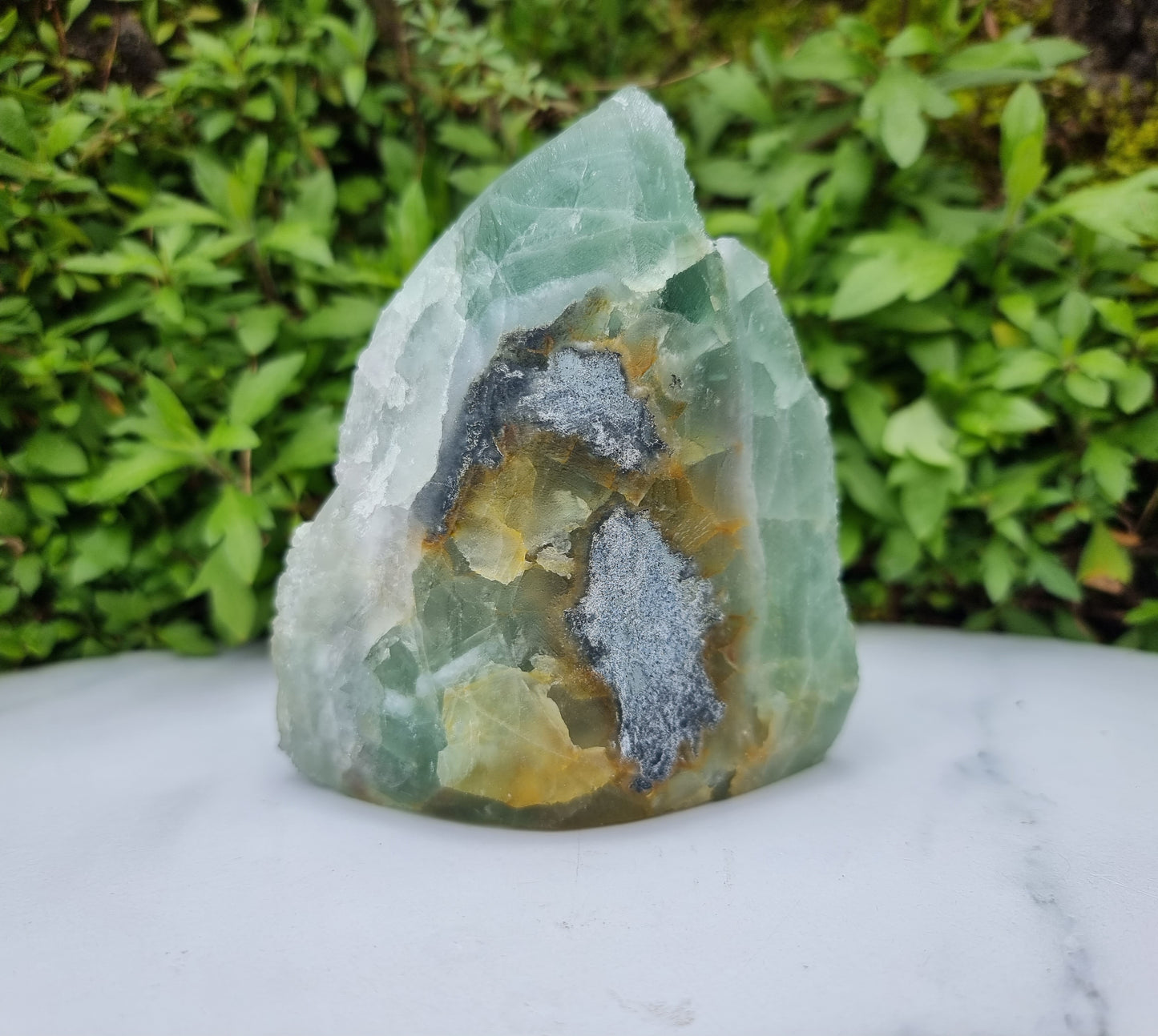 Green Fluorite standing Cluster