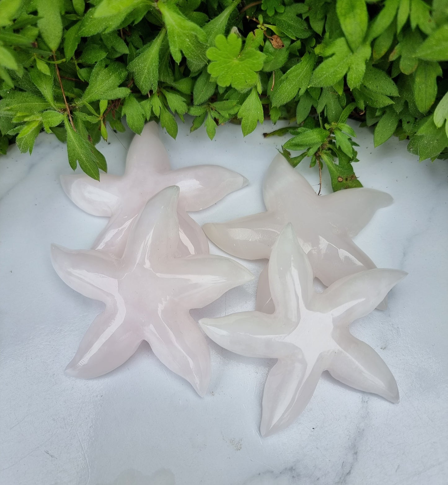 Pink calcite Starfish