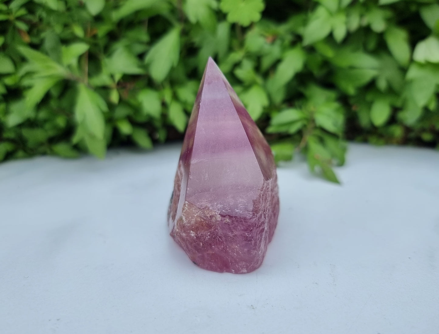 Light Purple Fluorite Raw Polished Point