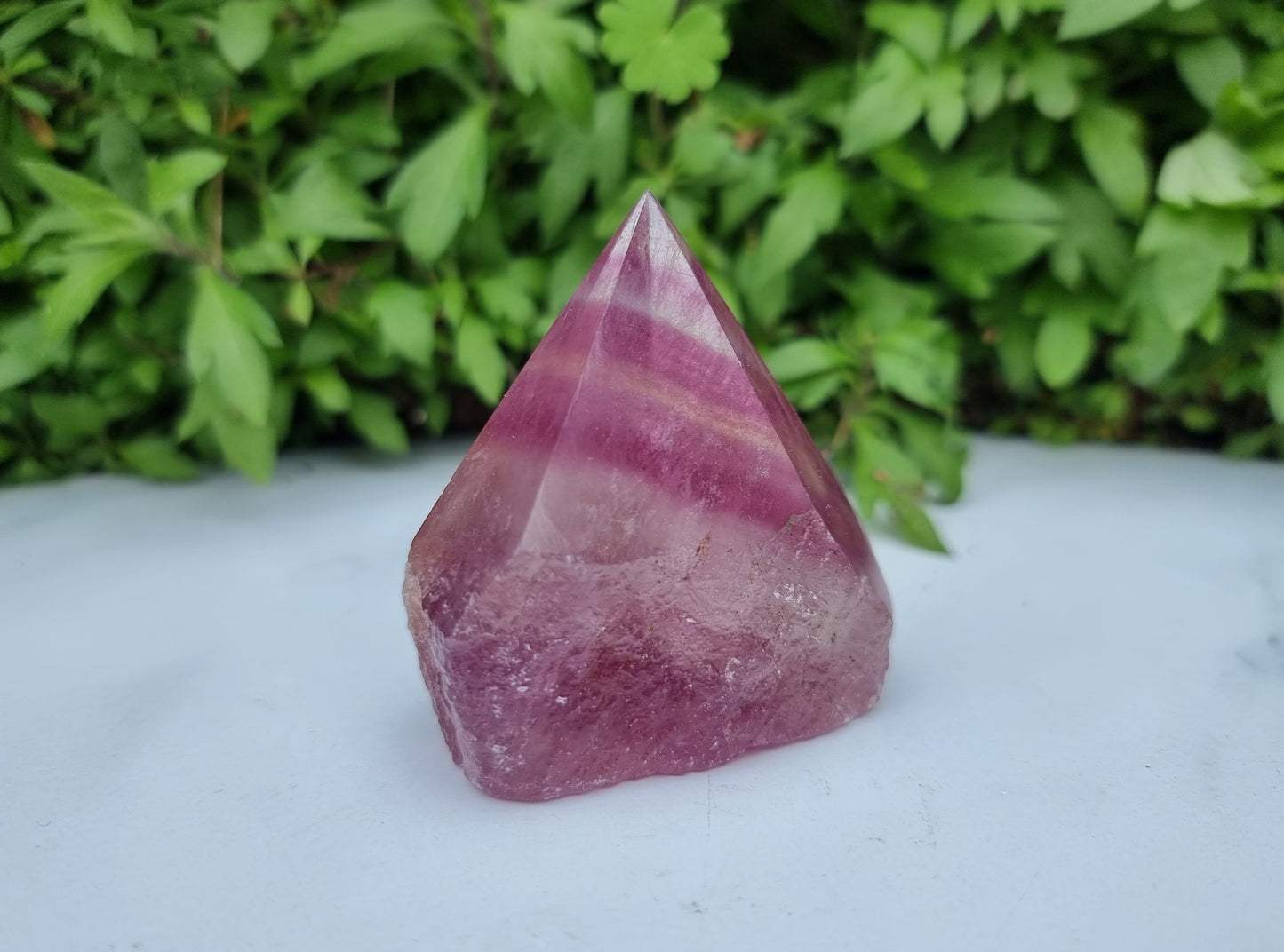 Light Purple Fluorite Raw Polished Point