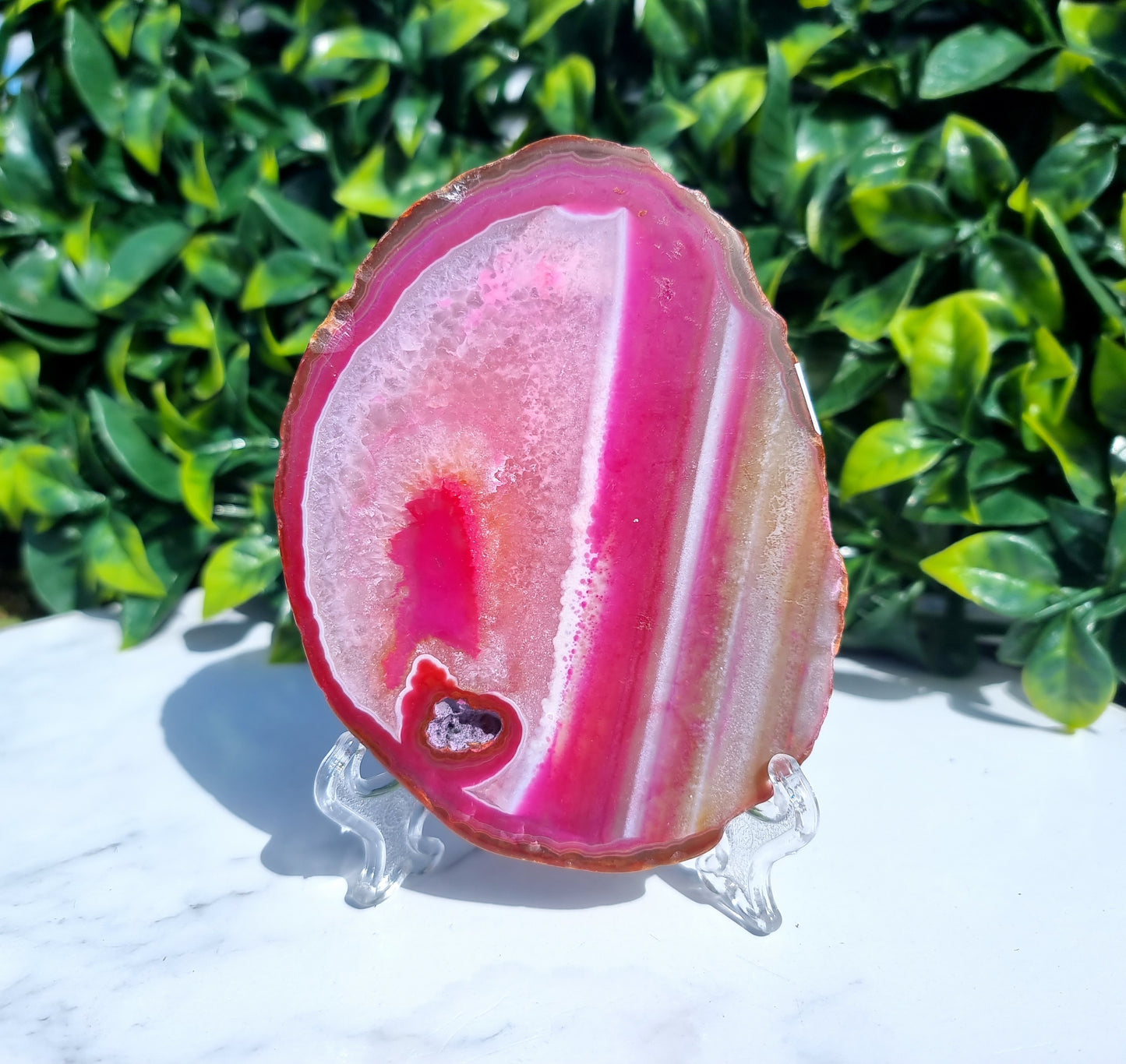 Dyed Pink Agate Slab