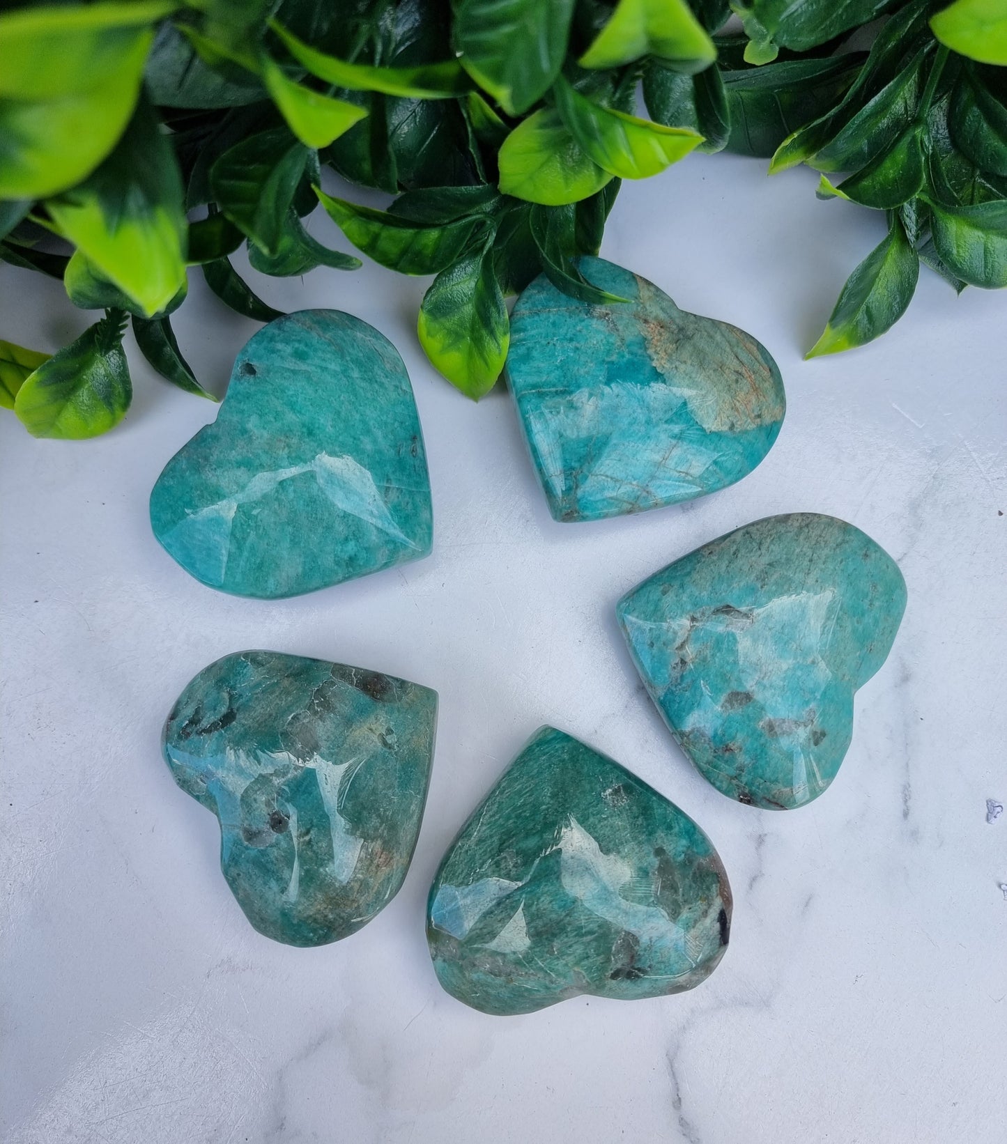 Amazonite Hearts