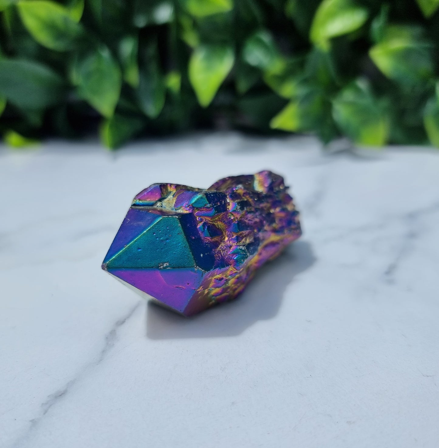 Titanium Aura Quartz Cluster