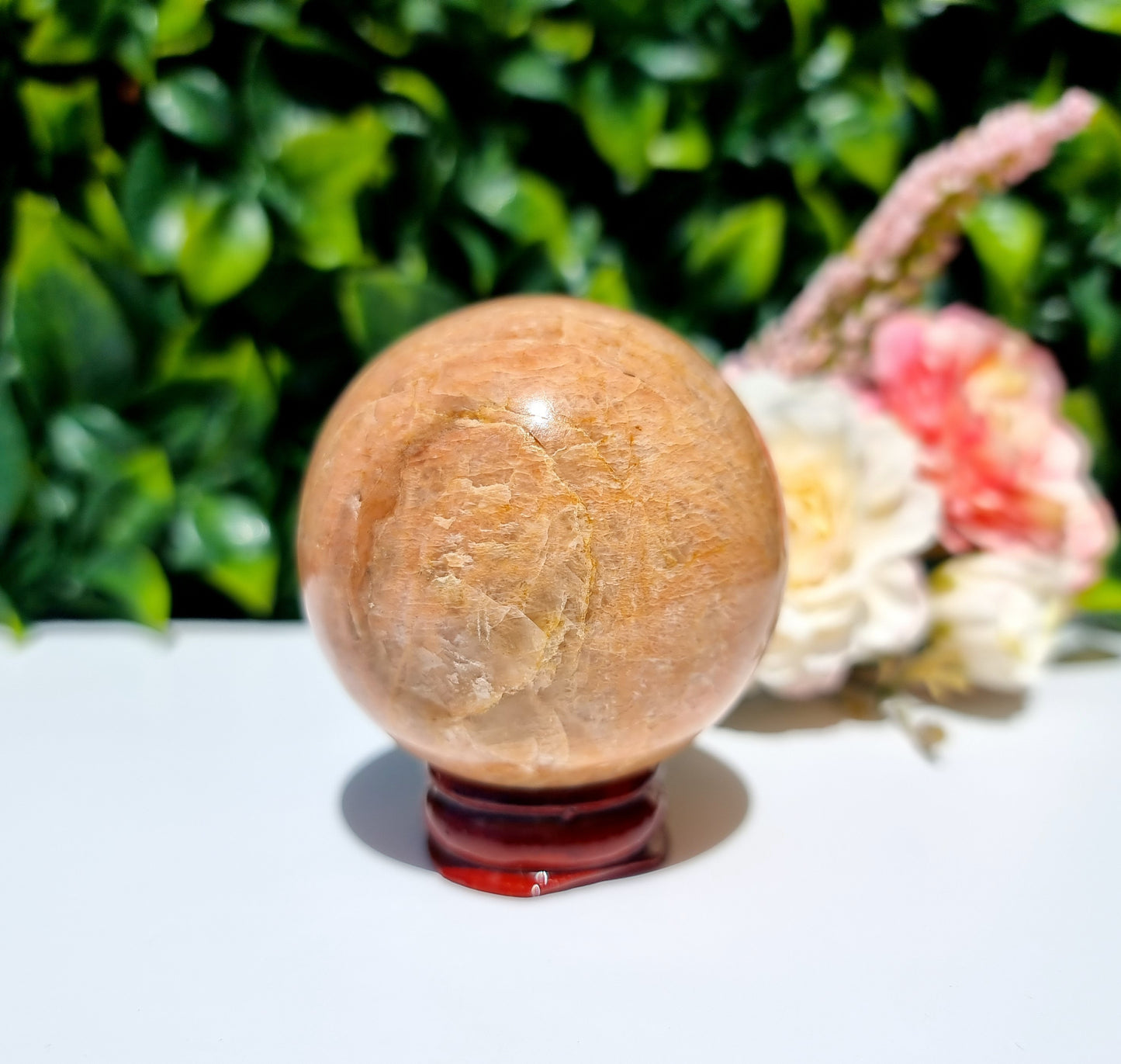 Peach Moonstone Sphere