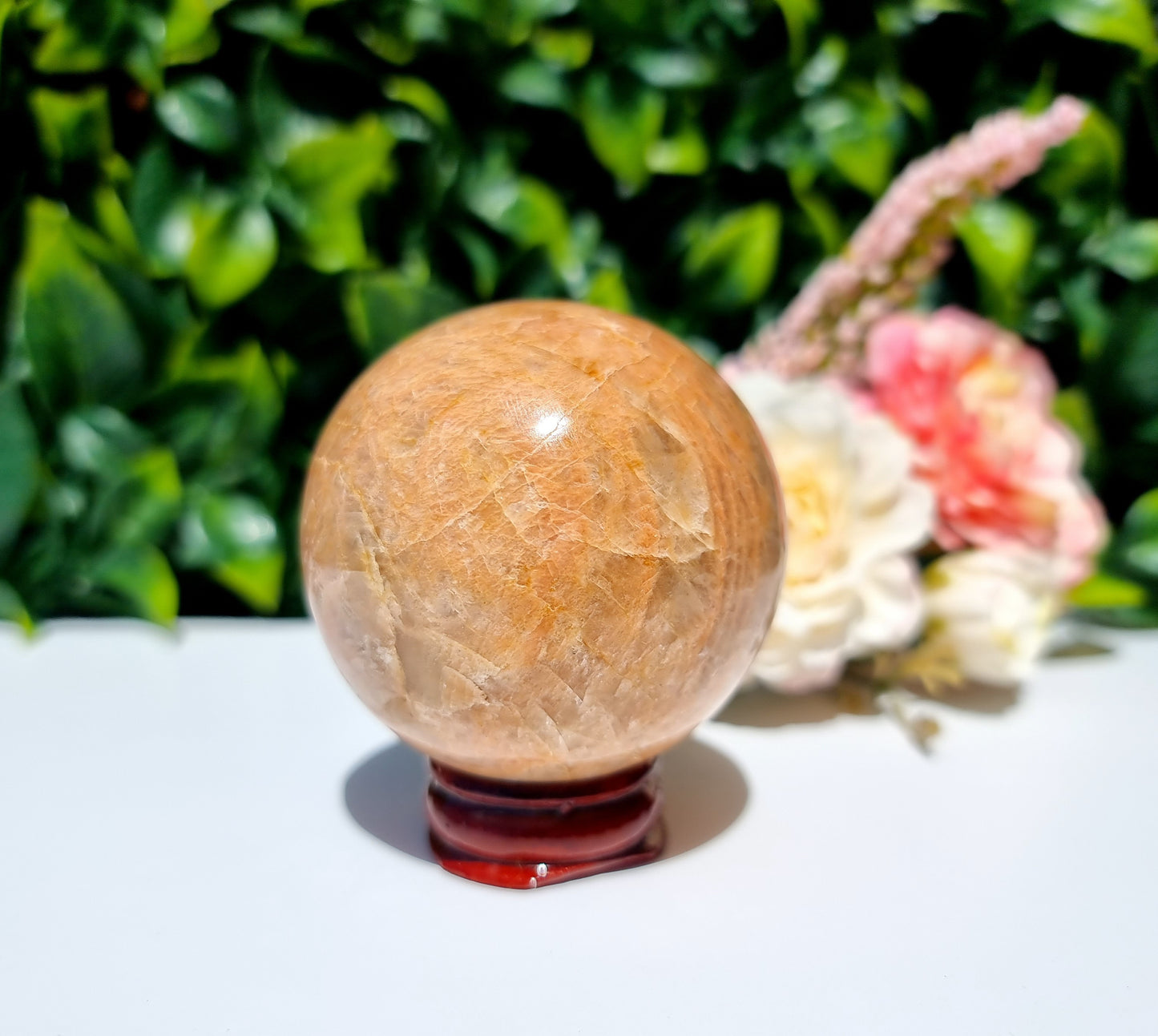 Peach Moonstone Sphere