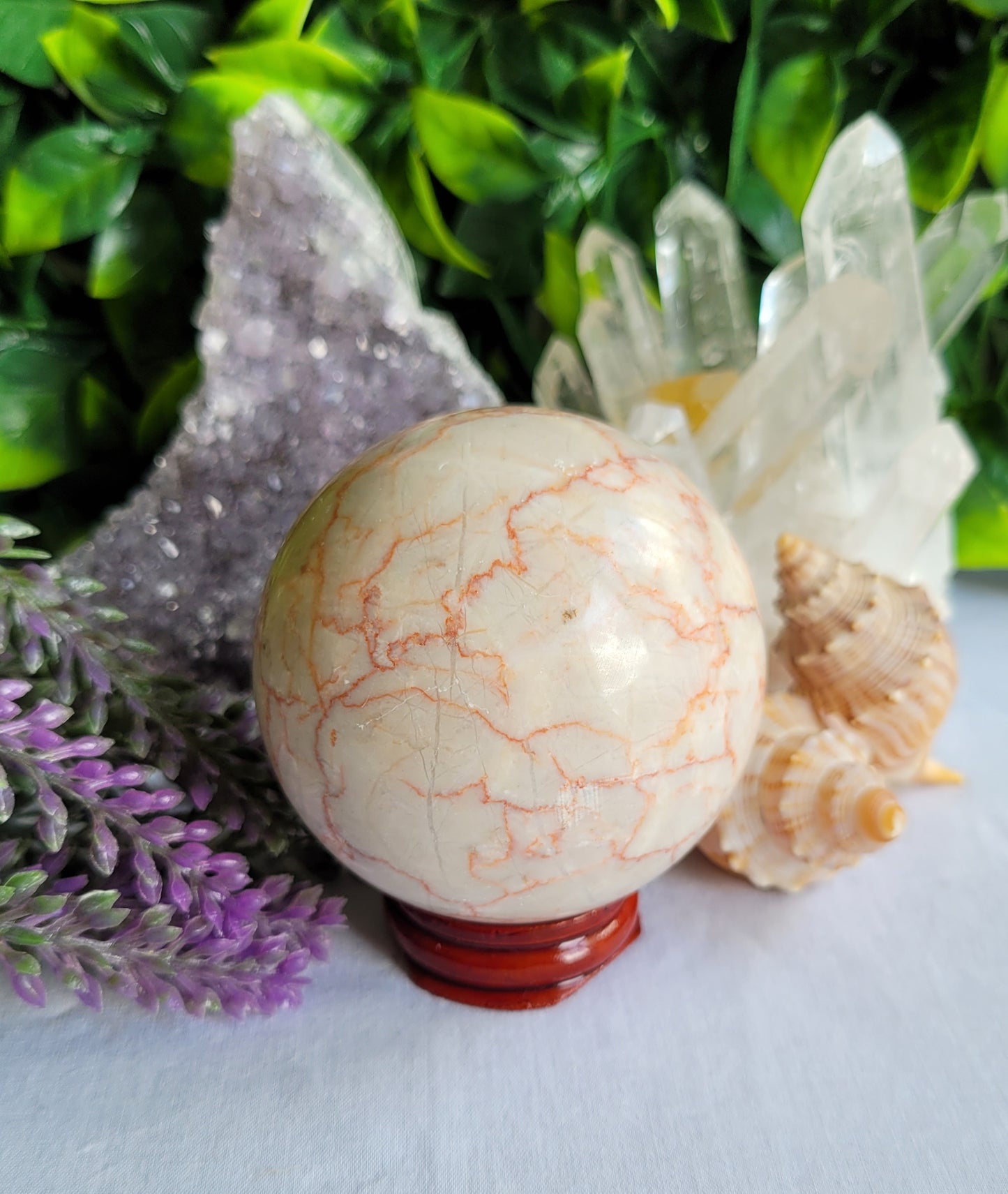 Red Vein Jasper Sphere