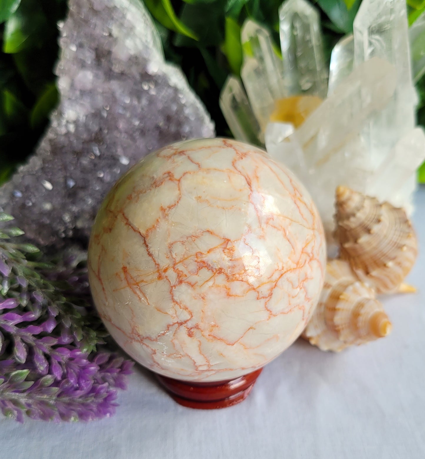 Red Vein Jasper Sphere