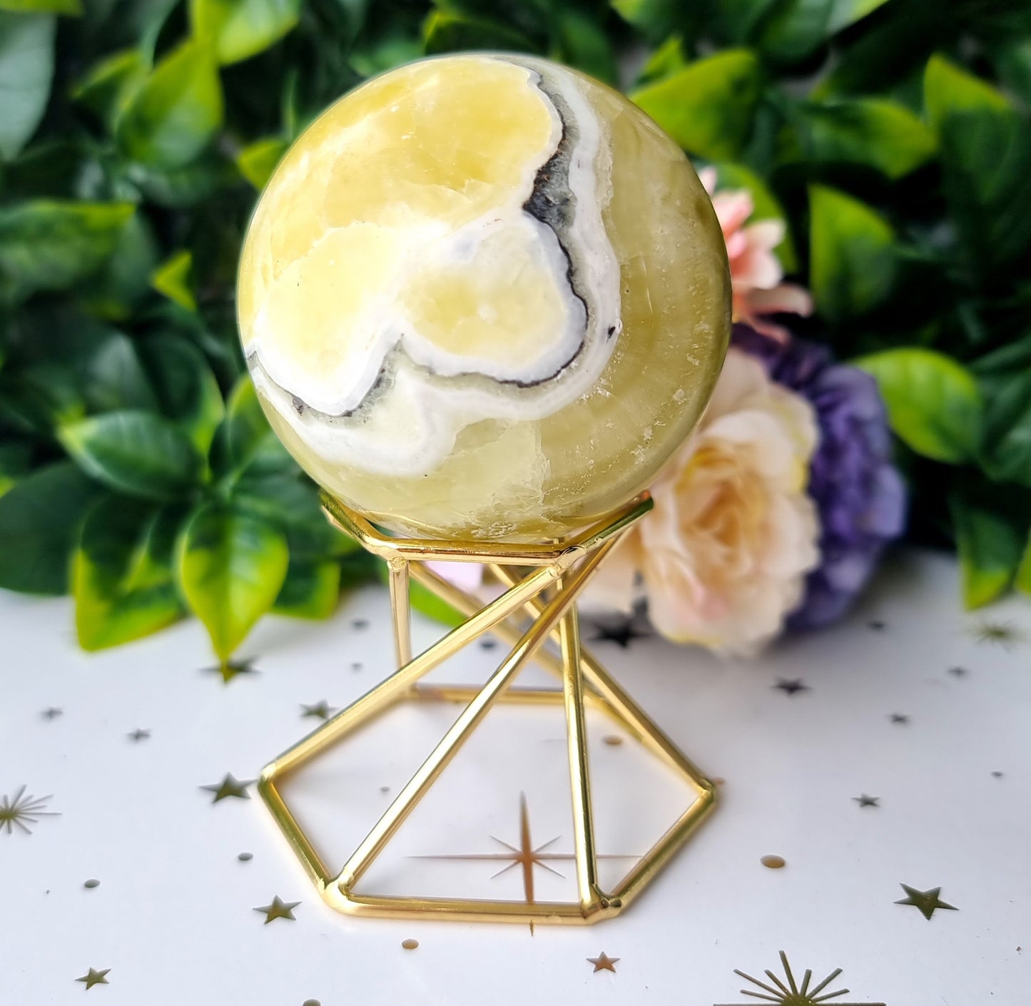 Lemon Calcite Sphere