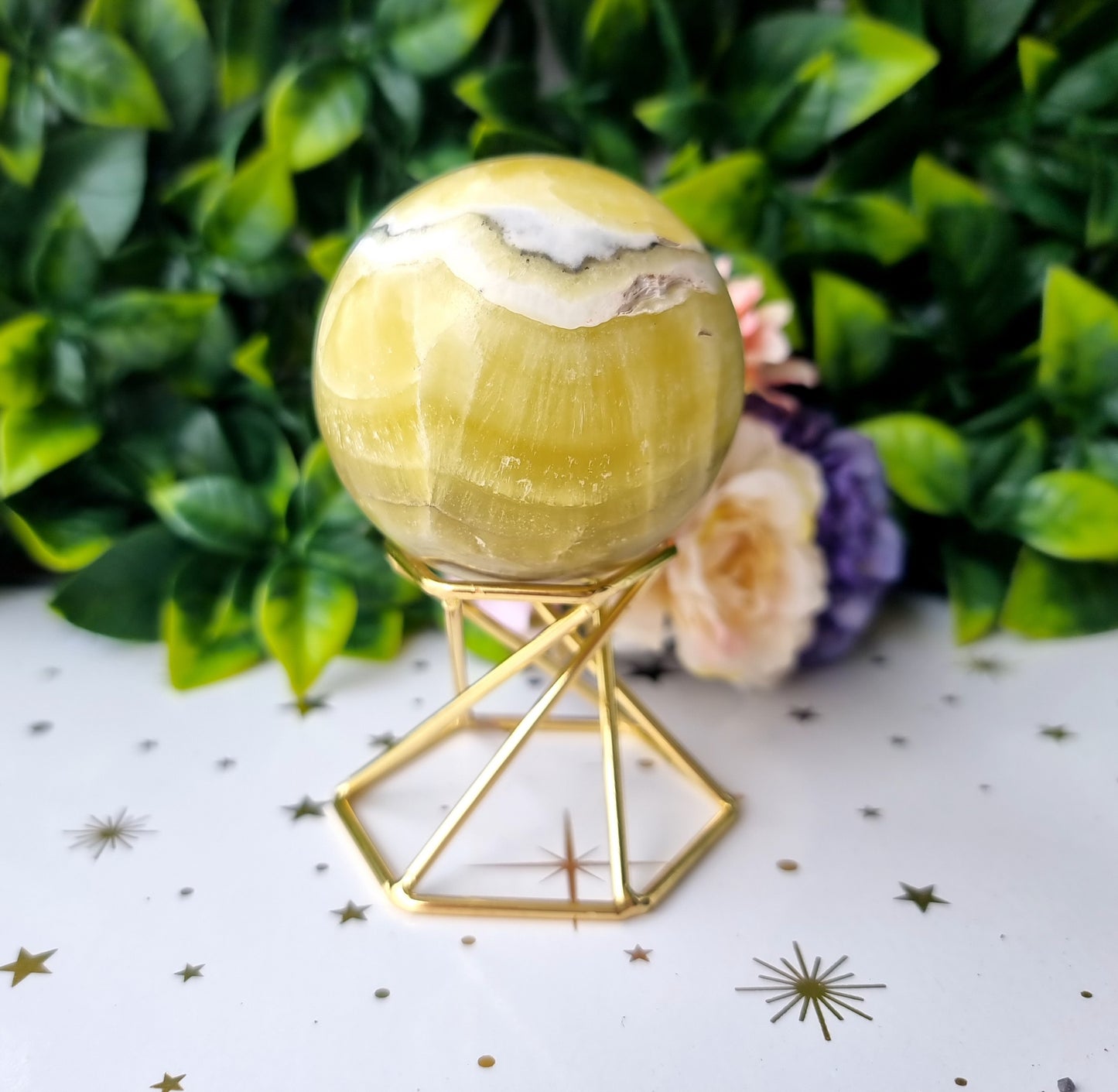 Lemon Calcite Sphere