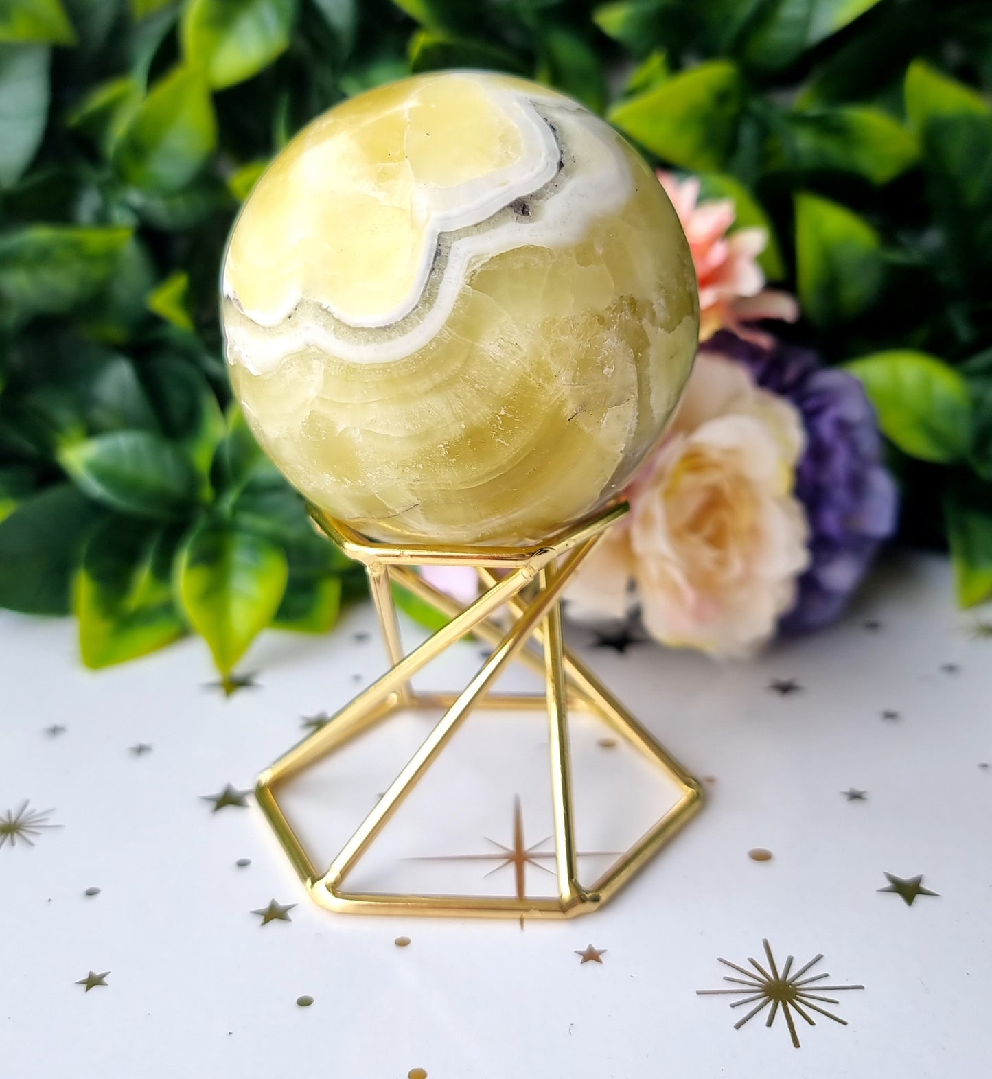 Lemon Calcite Sphere