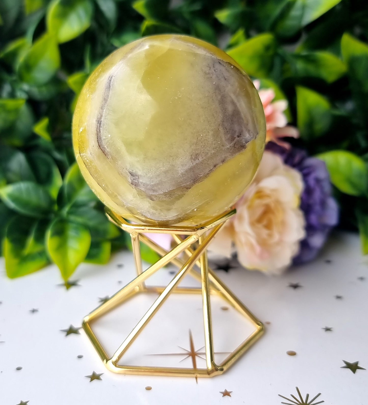 Lemon Calcite Sphere