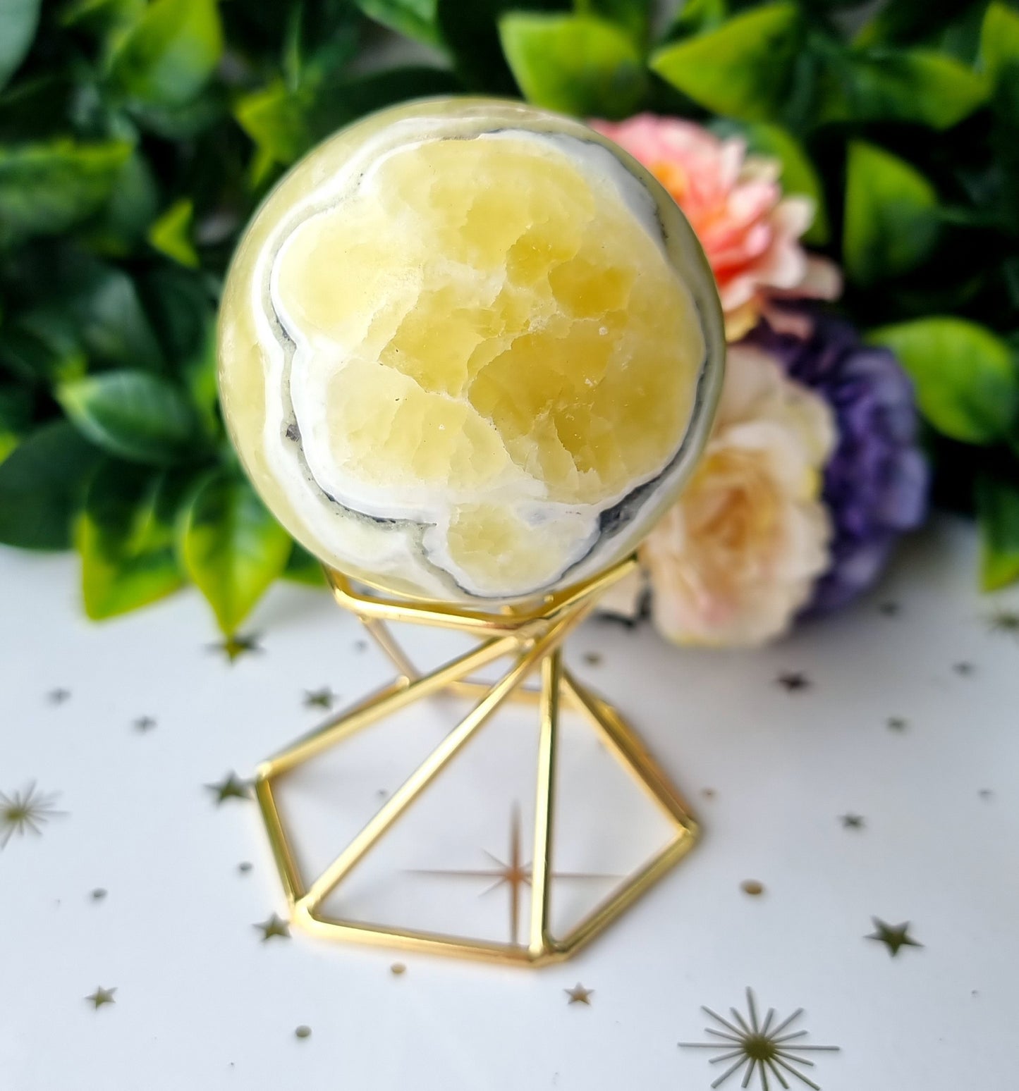 Lemon Calcite Sphere