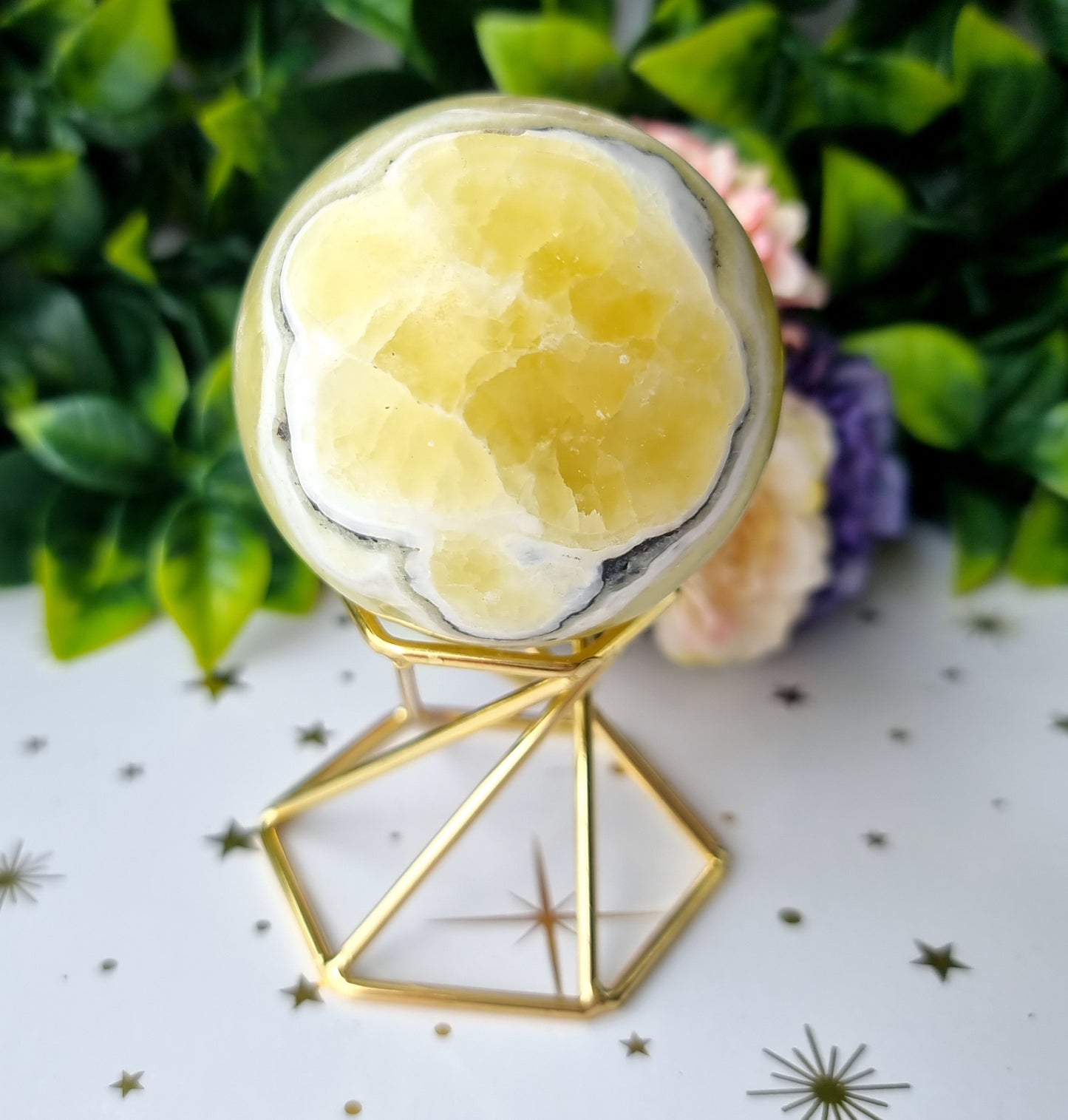 Lemon Calcite Sphere