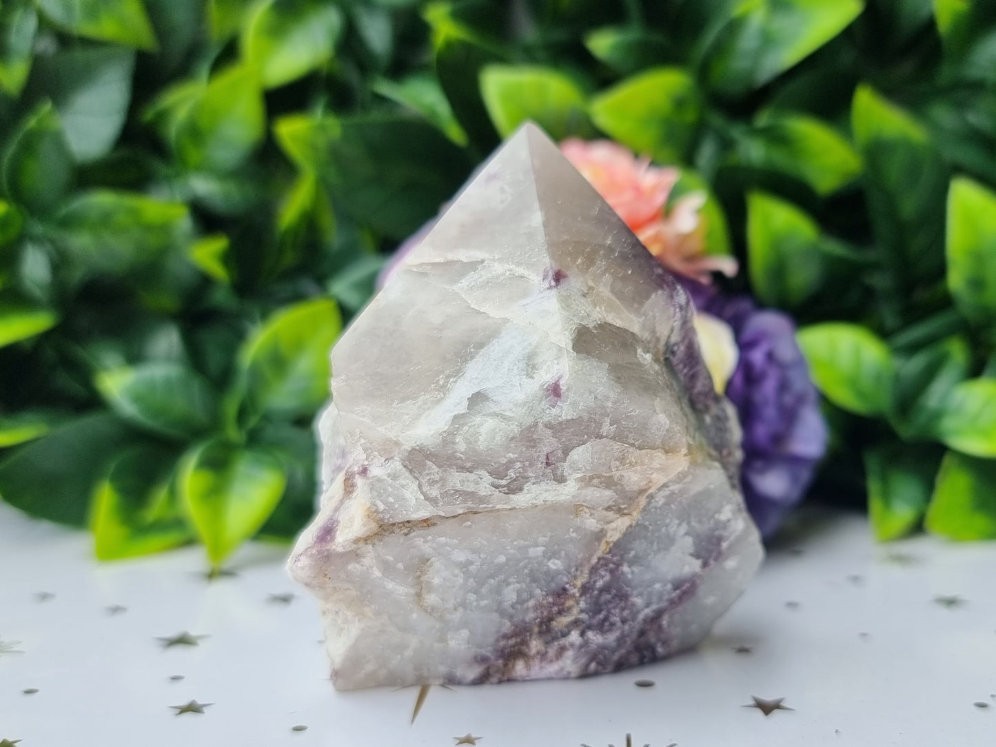 Purple Mica Cut-Base Point