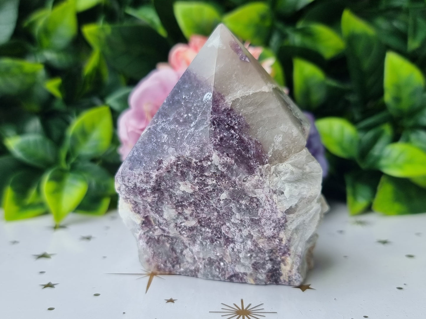 Purple Mica Cut-Base Point