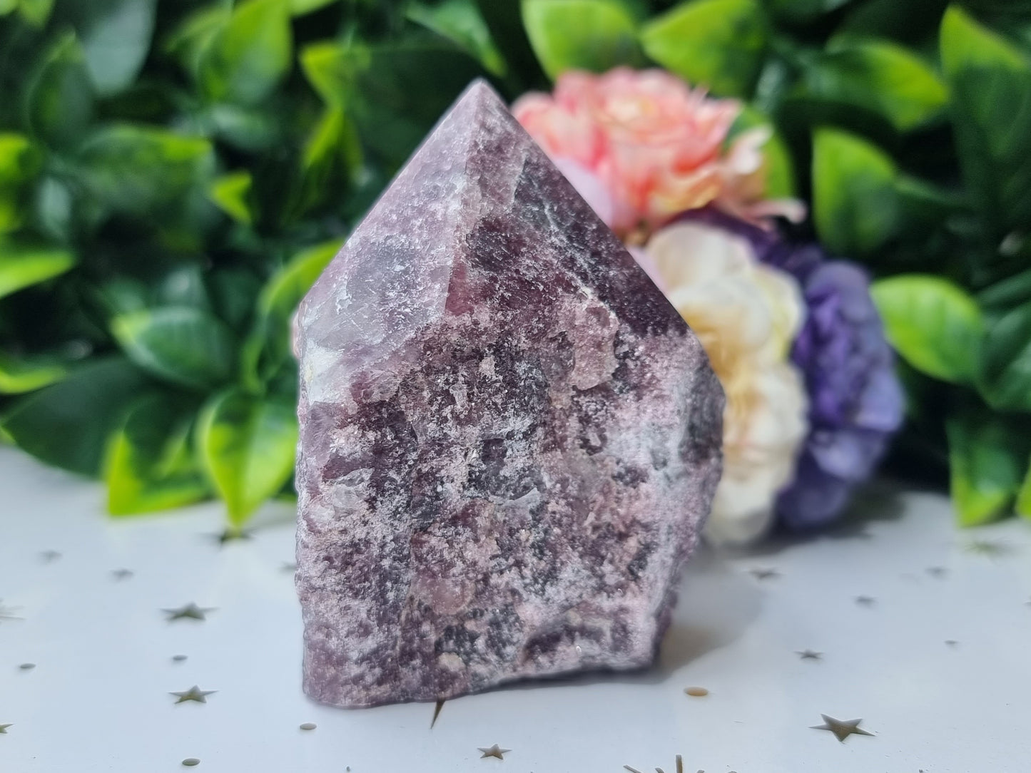 Purple Mica Cut-Base Point