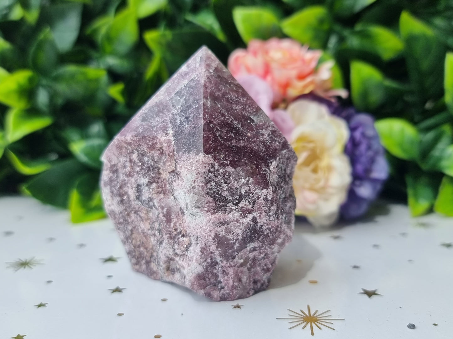 Purple Mica Cut-Base Point