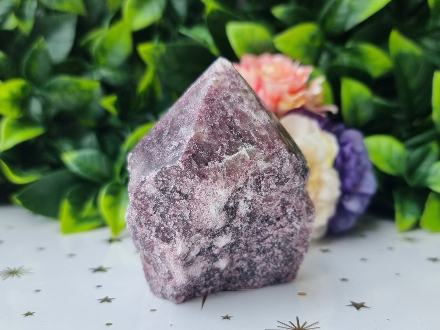 Purple Mica Cut-Base Point