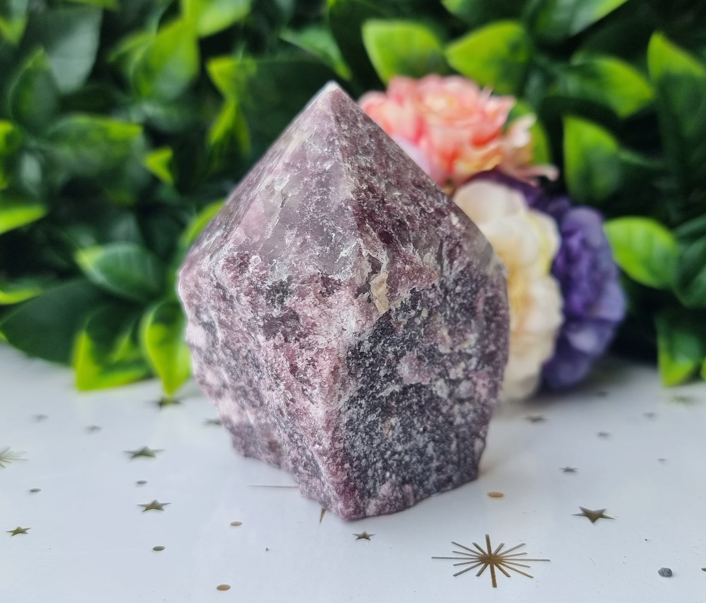 Purple Mica Cut-Base Point