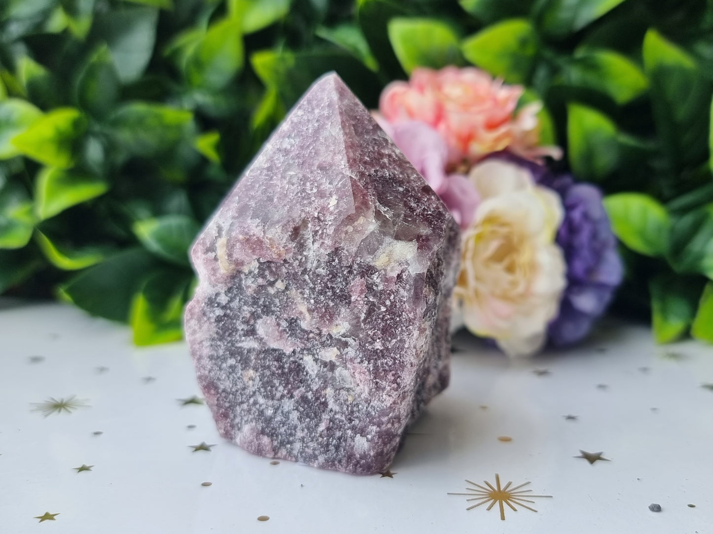 Purple Mica Cut-Base Point