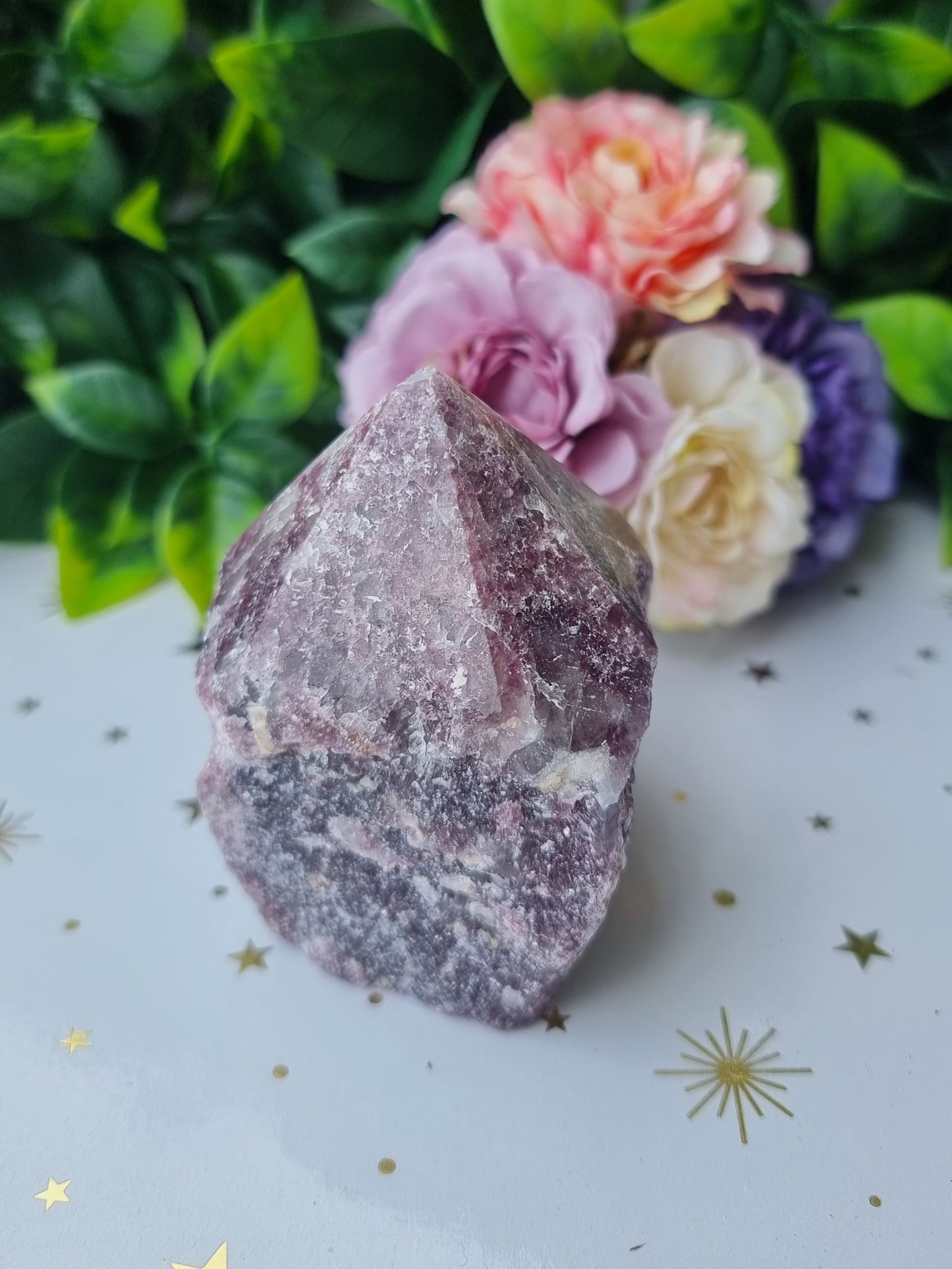 Purple Mica Cut-Base Point