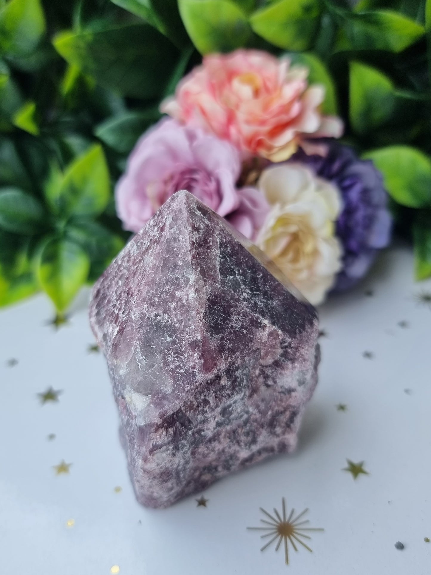 Purple Mica Cut-Base Point