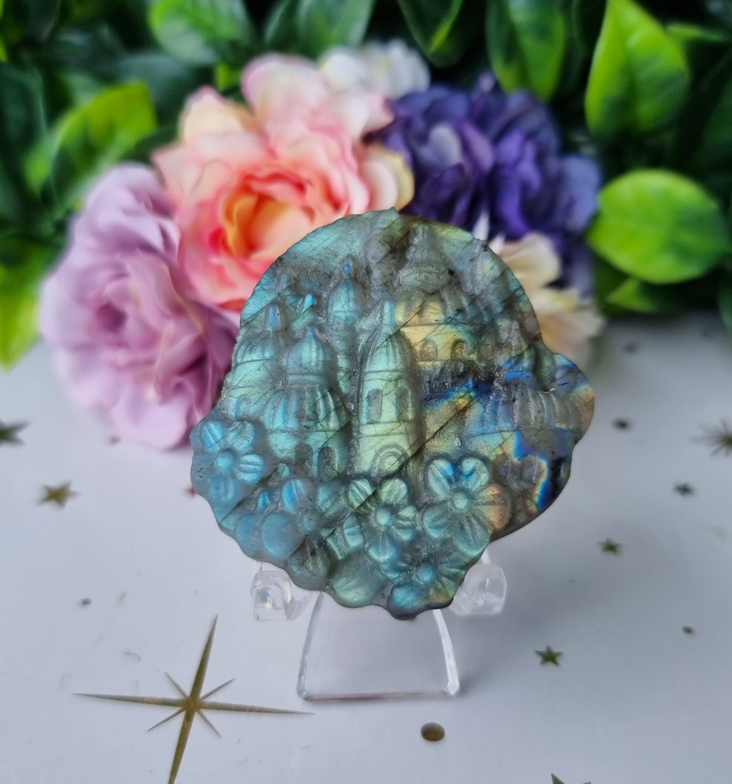 Labradorite Scenic Carving