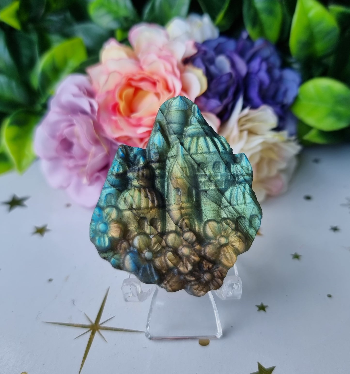 Labradorite Scenic Carving