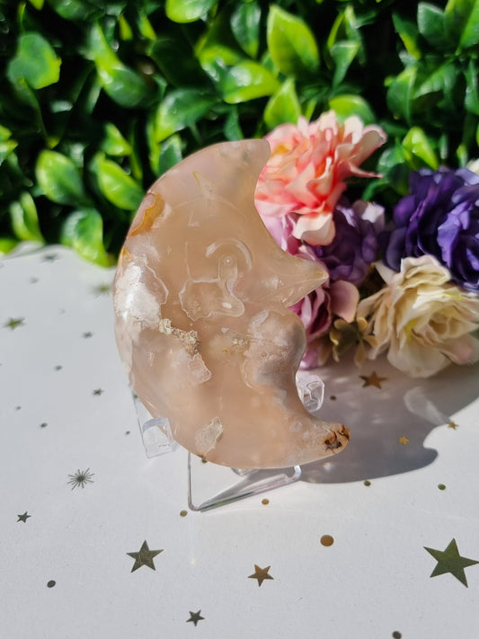 Flower Agate Moon