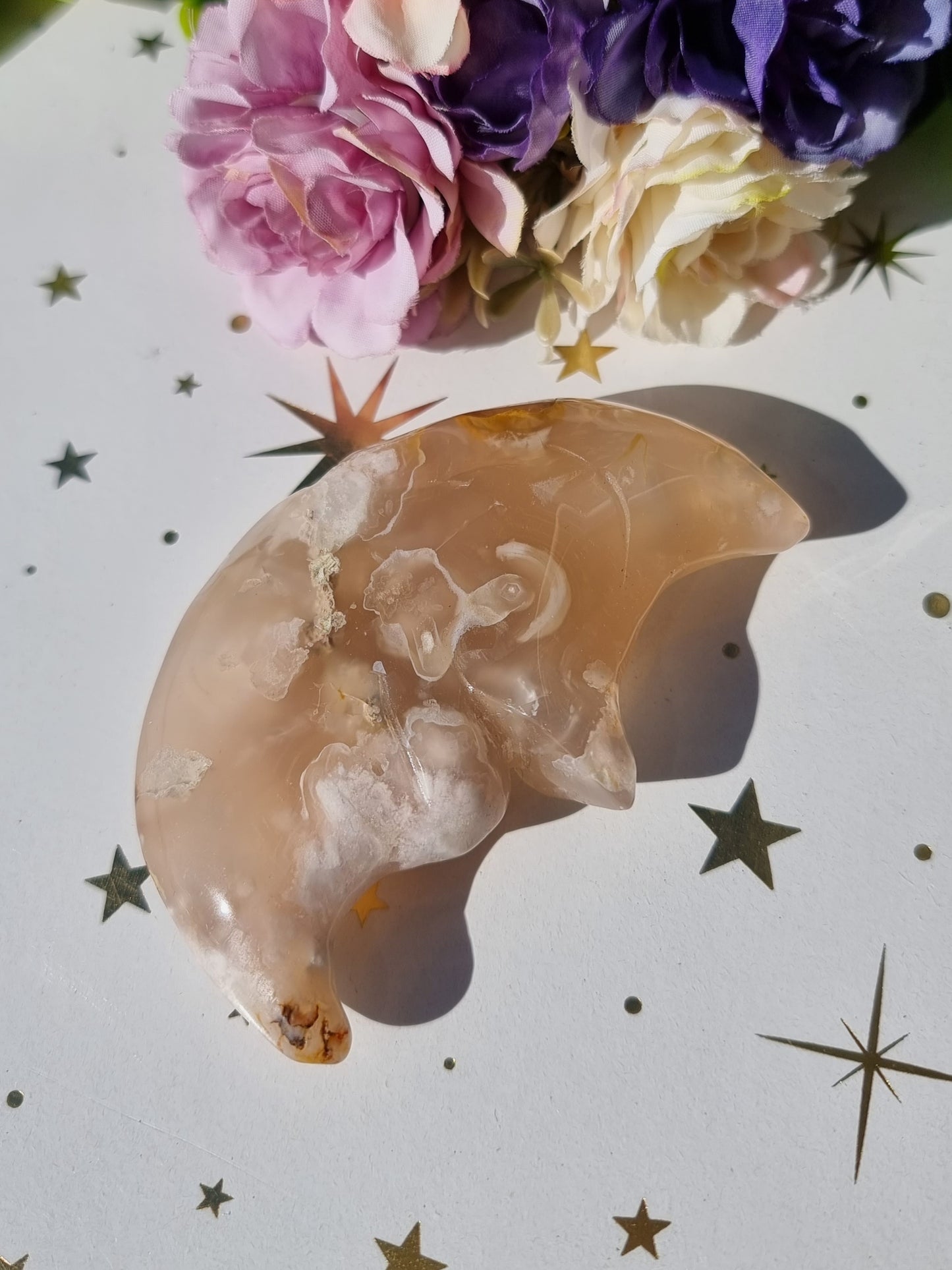 Flower Agate Moon