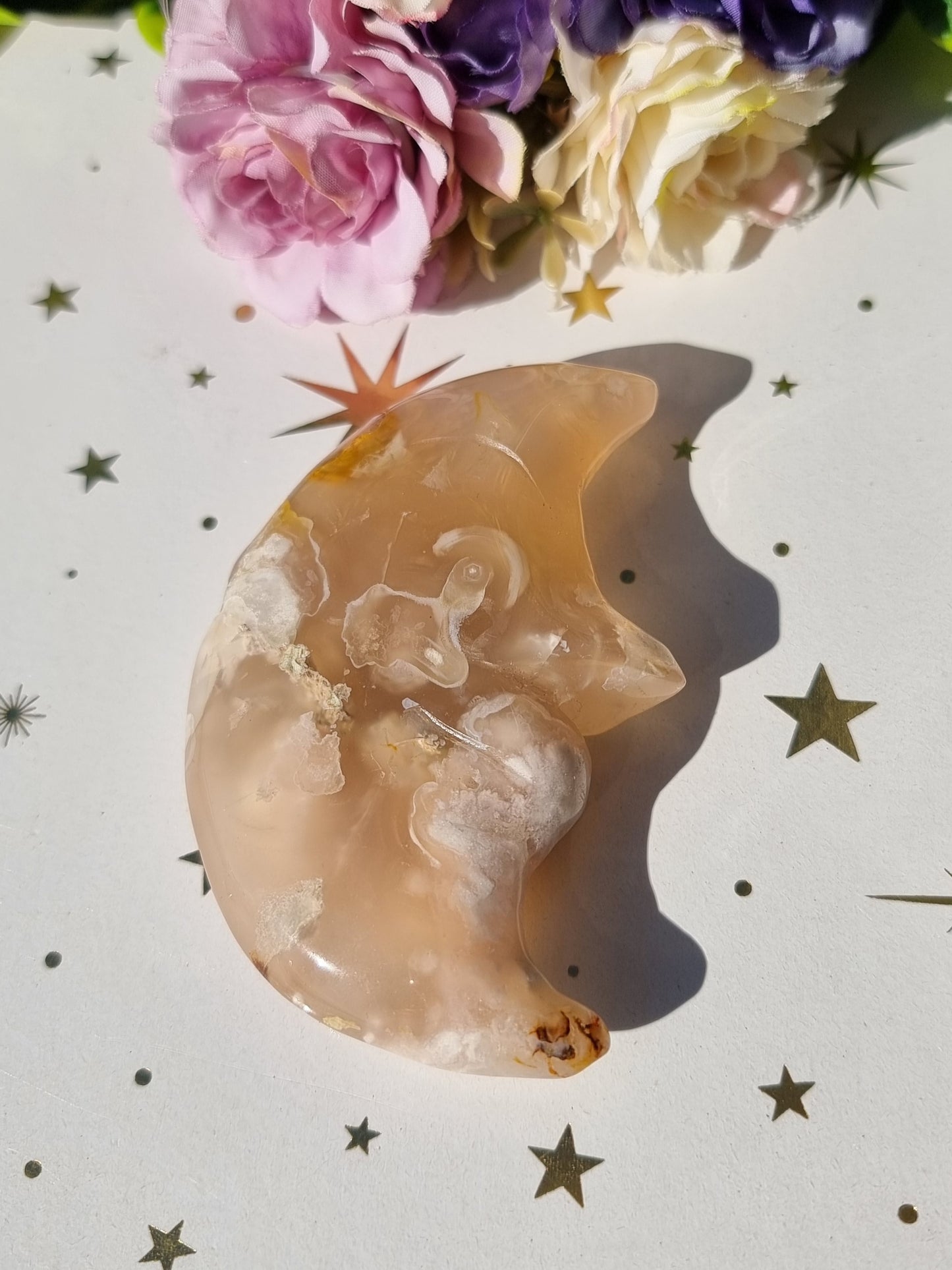 Flower Agate Moon