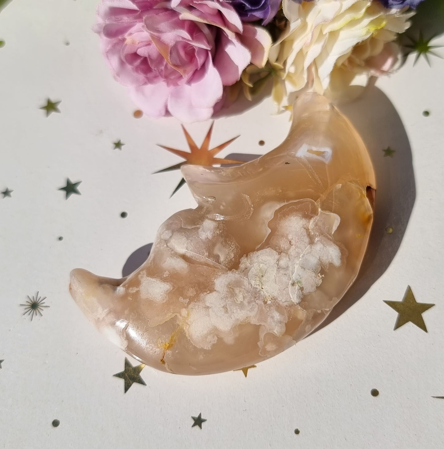 Flower Agate Moon