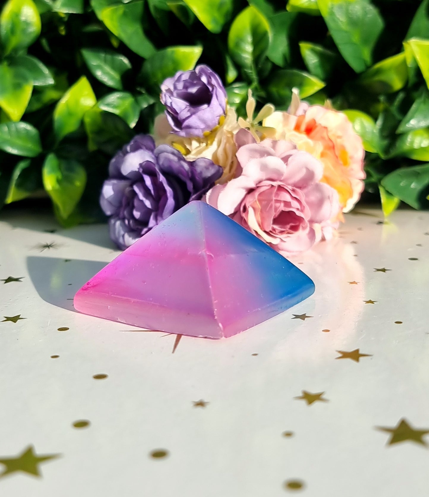 Aura Selenite (satin spar) Pyramid