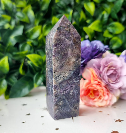 Brecciated Fluorite obelisk Point