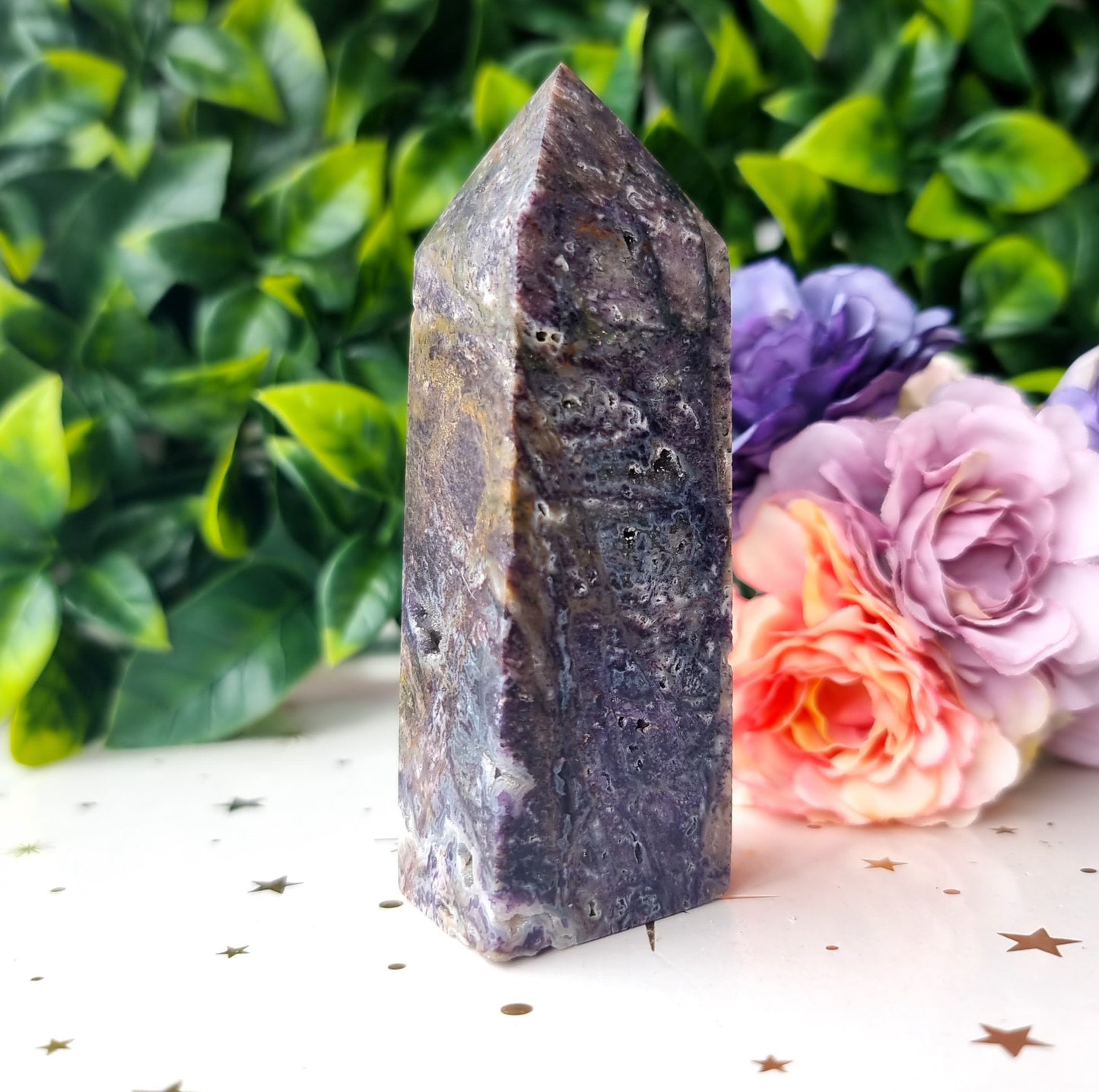 Brecciated Fluorite obelisk Point